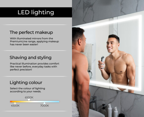 PremiumLine Illuminated Bathroom LED Lighted Mirror L15 #5