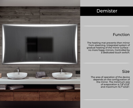 Designer Backlit LED Bathroom Mirror L77 #6