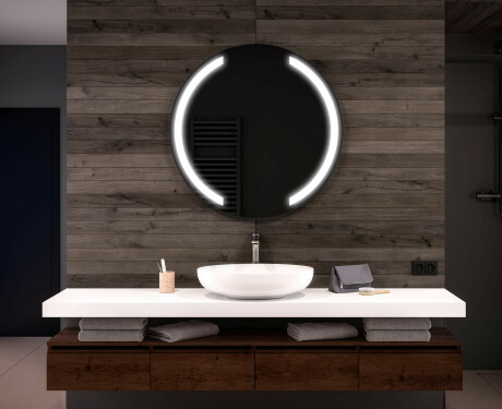 Round Backlit LED Bathroom Mirror L97