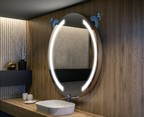 Round Backlit LED Bathroom Mirror L97 #10