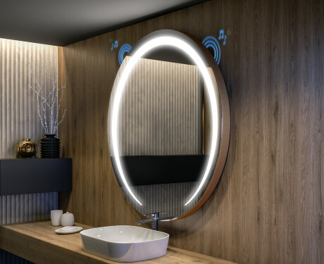 Round Backlit LED Bathroom Mirror L98 #10