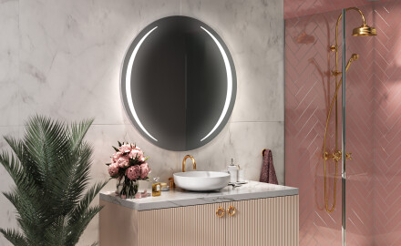 Round Backlit LED Bathroom Mirror L99