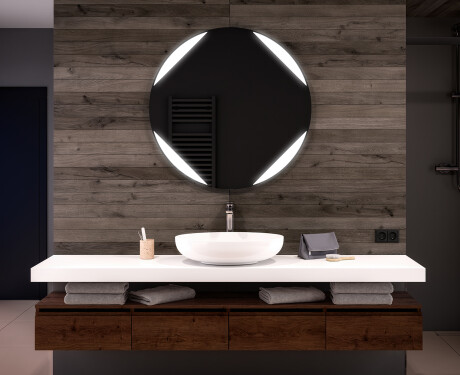Illuminated Round LED Lighted Bathroom Mirror L114 #1