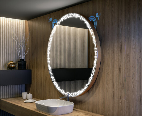 Illuminated Round LED Lighted Bathroom Mirror L115 #9