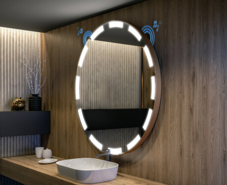 Illuminated Round LED Lighted Bathroom Mirror L117 #9