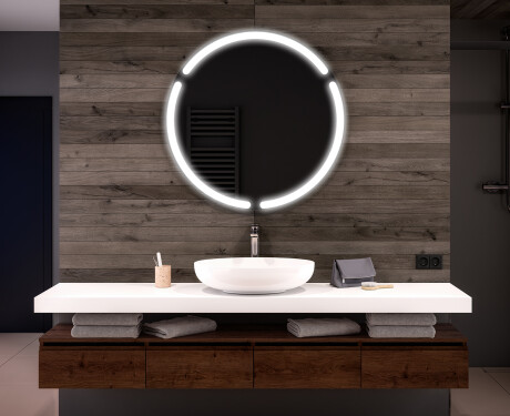 Illuminated Round LED Lighted Bathroom Mirror L119 #1