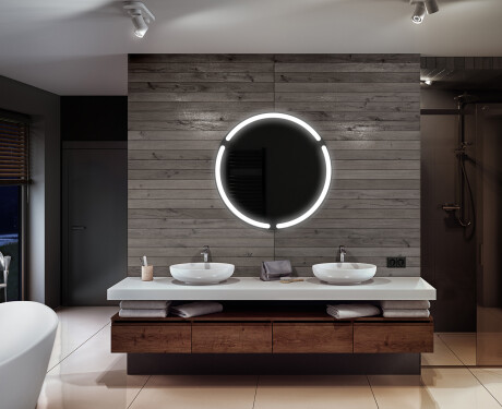 Illuminated Round LED Lighted Bathroom Mirror L119 #9