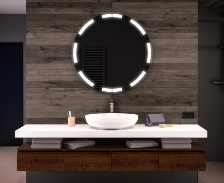 Illuminated Round LED Lighted Bathroom Mirror L120