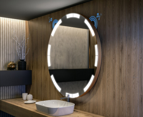 Illuminated Round LED Lighted Bathroom Mirror L120 #9