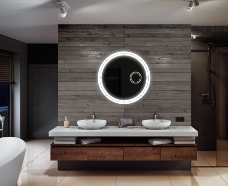 Illuminated Round LED Lighted Bathroom Mirror L122 #8
