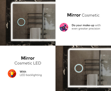 Designer Backlit LED Bathroom Mirror L146 #7