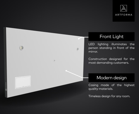 Bathroom LED Lighted Mirror SMART L77 Apple #4