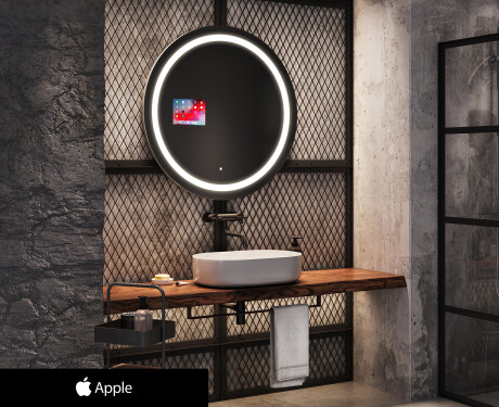 SMART Round Bathroom Mirror LED L33 Apple #1