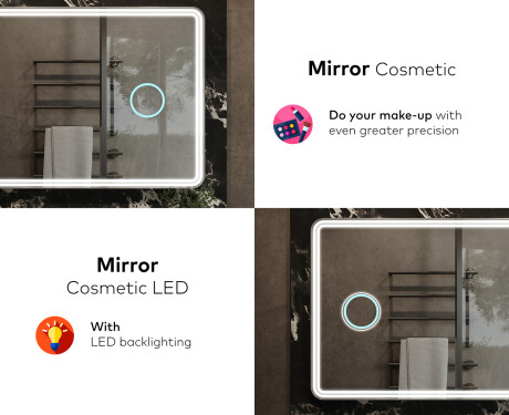 Designer Backlit LED Bathroom Mirror L148 #8